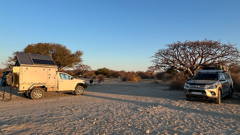 photo of our campsite at Kubu Island